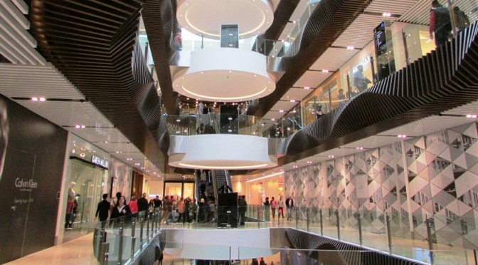 Melbourne Emporio shopping centre, view inside the atrium area